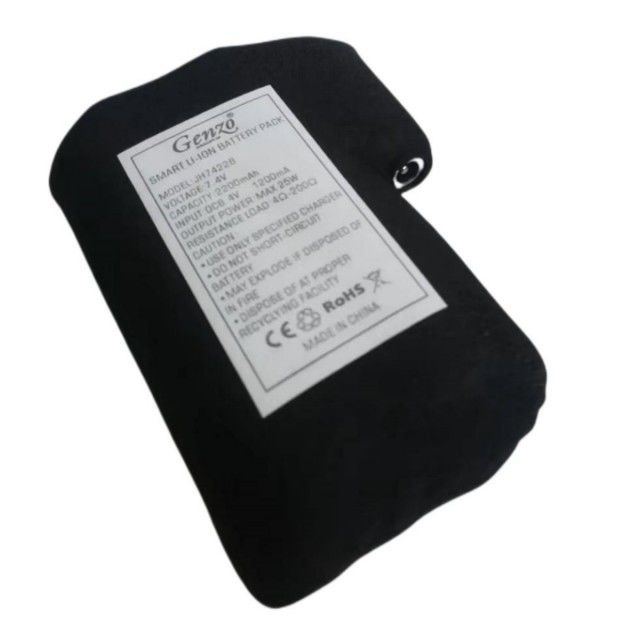Tissu noir enveloppé 18650 li ion batterie 2S1P 7.4V 2000mAh 2200mAh 2600mAh 3500mAh batteries pour gants chauffants