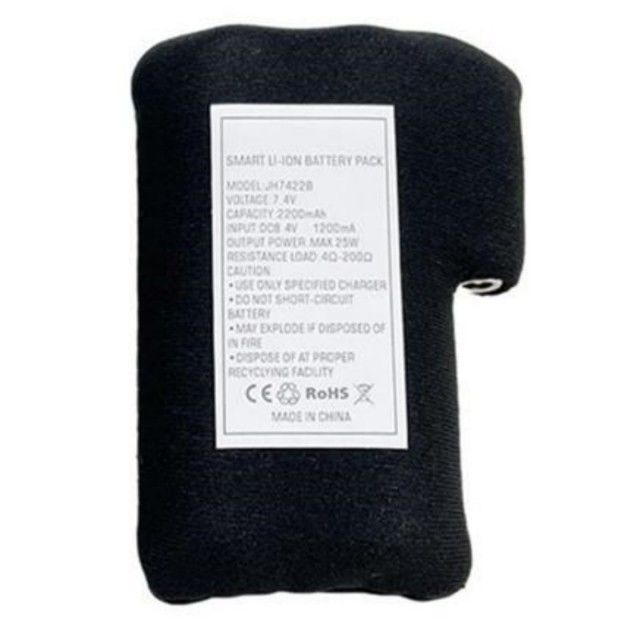 Tissu noir enveloppé 18650 li ion batterie 2S1P 7.4V 2000mAh 2200mAh 2600mAh 3500mAh batteries pour gants chauffants