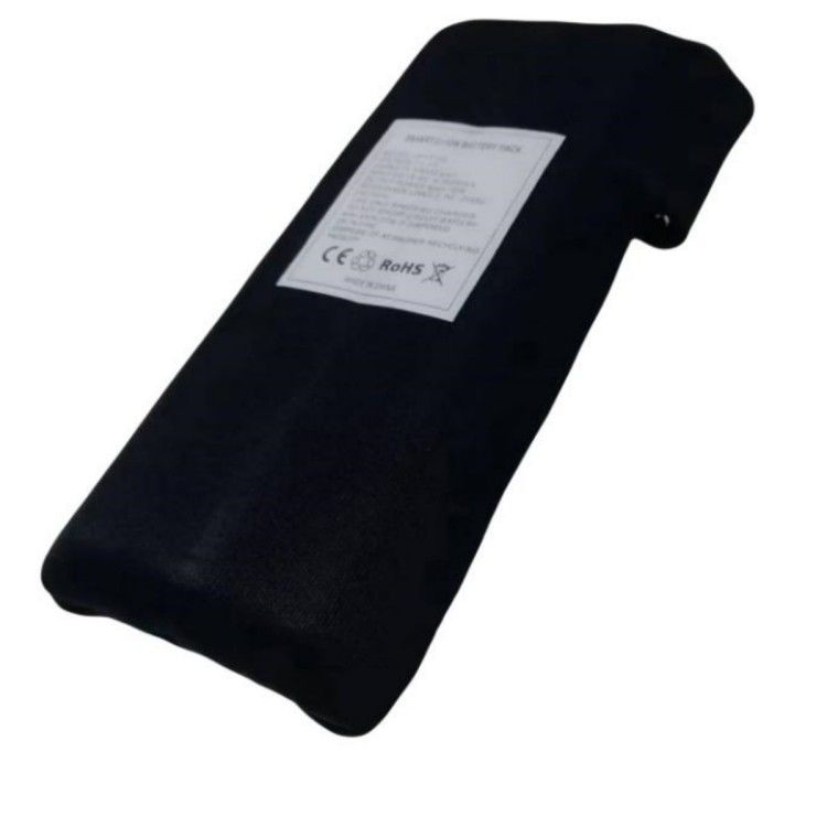 Vêtements 12V 10Ah batterie 11,1V Tissu noir enveloppé avec prise de recharge CC pour veste chauffée