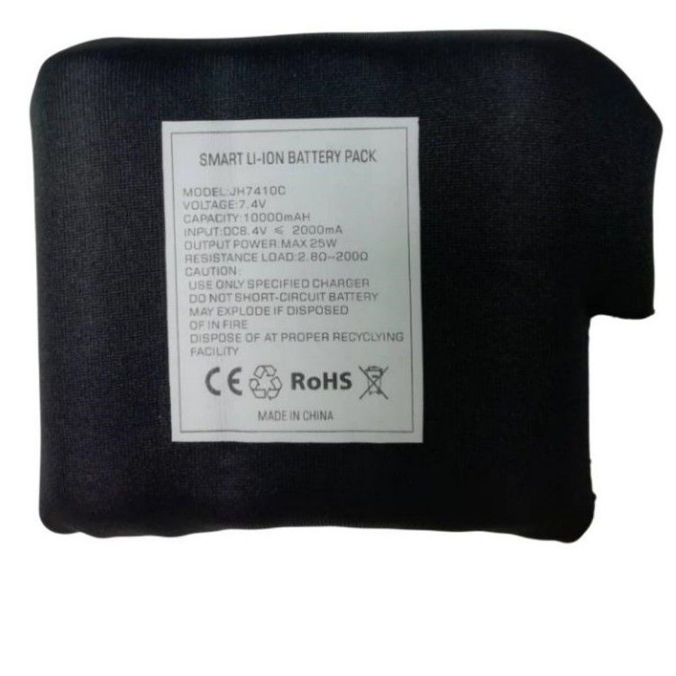Vêtements de plongée noirs enveloppés 7.4 V 10000mah Batterie 21700 2S2P Pour manteau chauffé