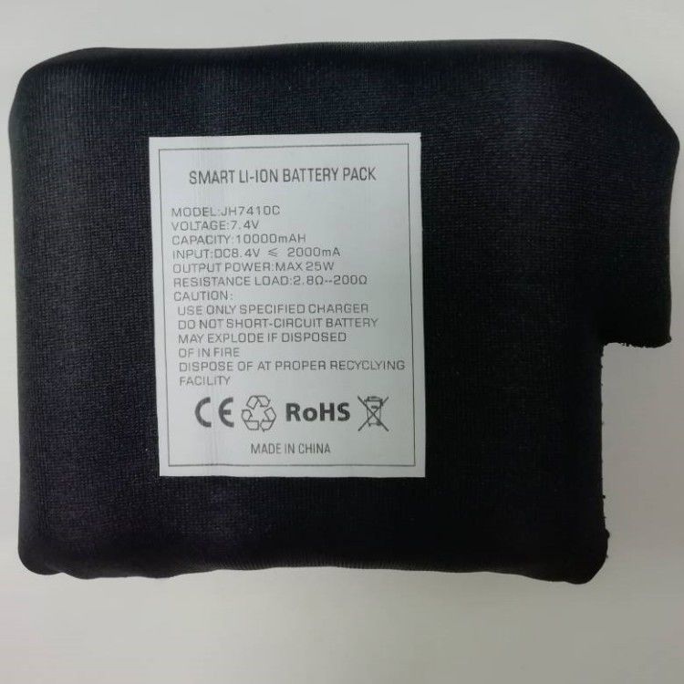 Vêtements de plongée noirs enveloppés 7.4 V 10000mah Batterie 21700 2S2P Pour manteau chauffé