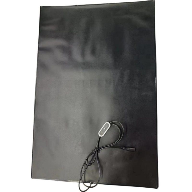 Mat chauffant en PVC pour animaux de compagnie 12V Plateau chauffant 60x40cm Avec régulateur de température Pour chien chat