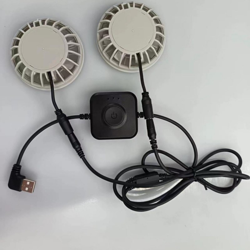 Ventilateur japonais sans brosse moteur climatisation gilet petit deux ventilateurs en un léger