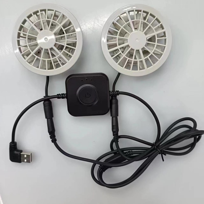 Ventilateur japonais sans brosse moteur climatisation gilet petit deux ventilateurs en un léger