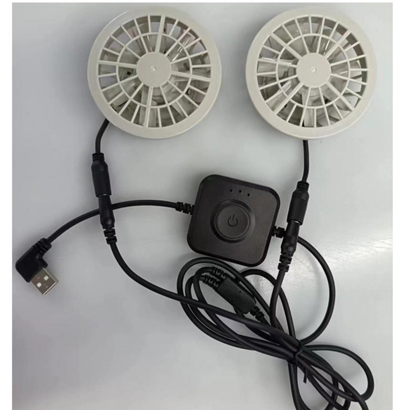 Ventilateur japonais sans brosse moteur climatisation gilet petit deux ventilateurs en un léger