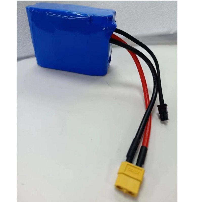 Batterie personnalisée 7.4V 16Ah 2S5P 18650 Cellule 3200mAh BMS 25A Avec prise de charge MX3.0