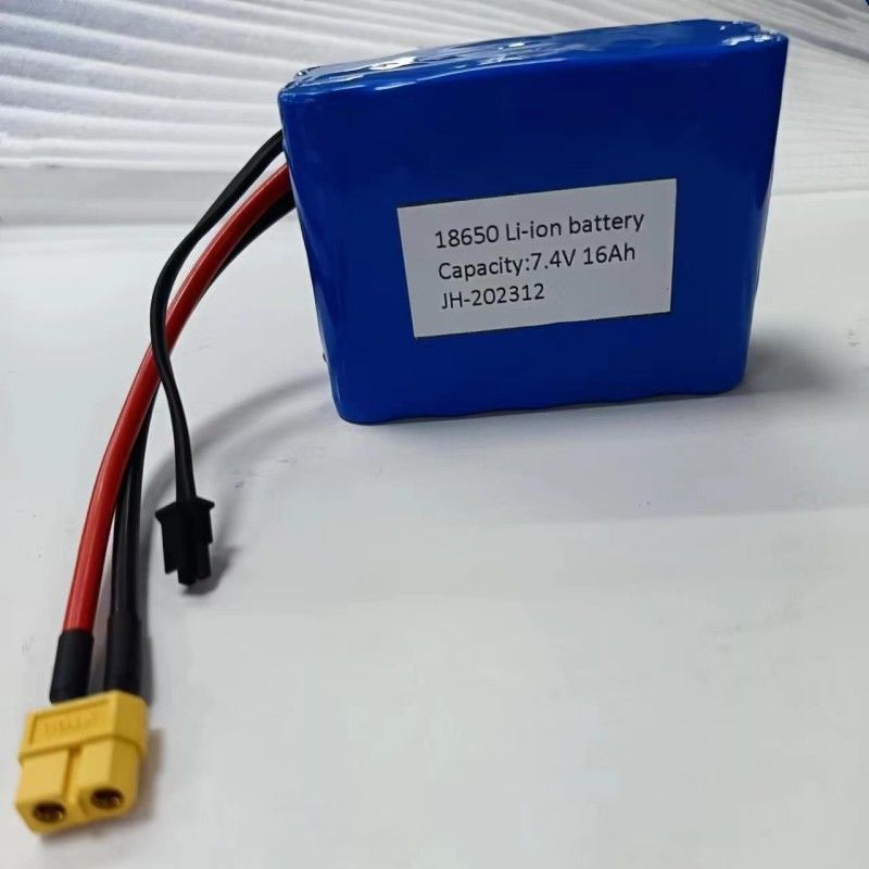 Batterie personnalisée 7.4V 16Ah 2S5P 18650 Cellule 3200mAh BMS 25A Avec prise de charge MX3.0