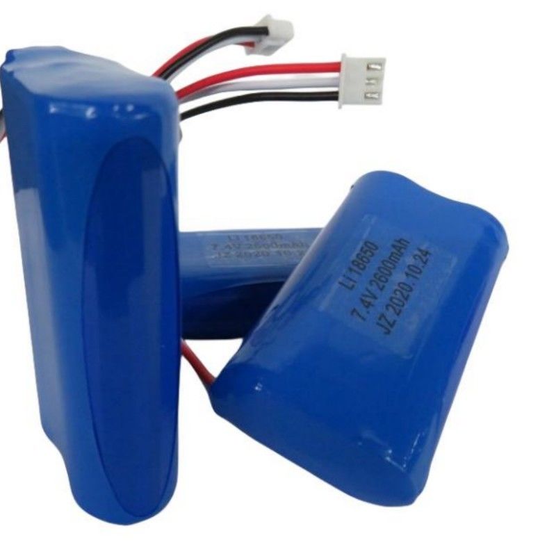 7.4V 2600mAh 18650 Pack de batterie cellulaire avec 3 conduits et 3 épingles de contact pour la machine Pos