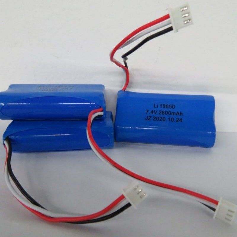 7.4V 2600mAh 18650 Pack de batterie cellulaire avec 3 conduits et 3 épingles de contact pour la machine Pos