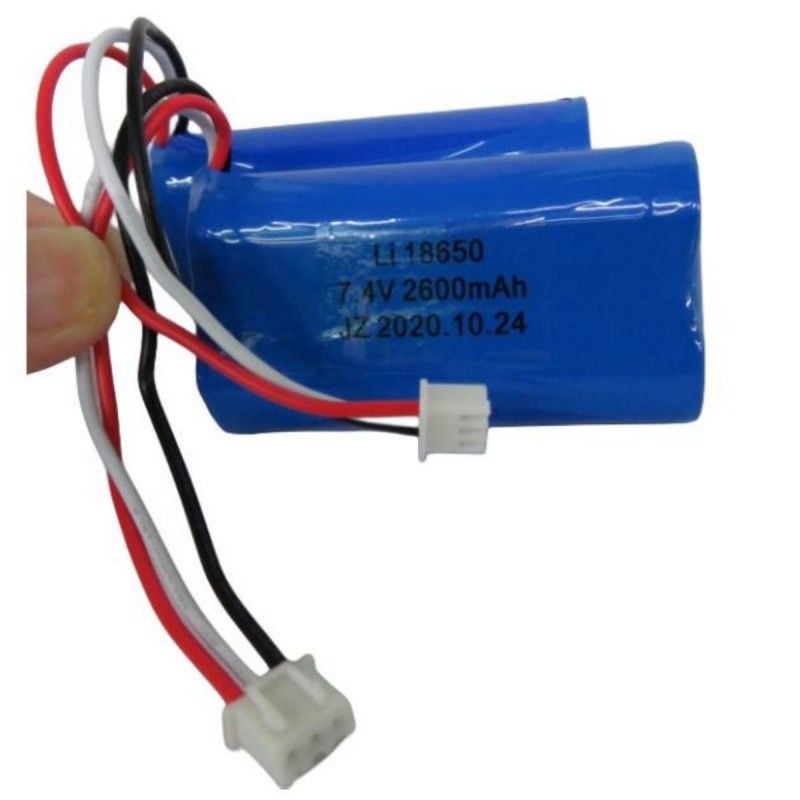 7.4V 2600mAh 18650 Pack de batterie cellulaire avec 3 conduits et 3 épingles de contact pour la machine Pos