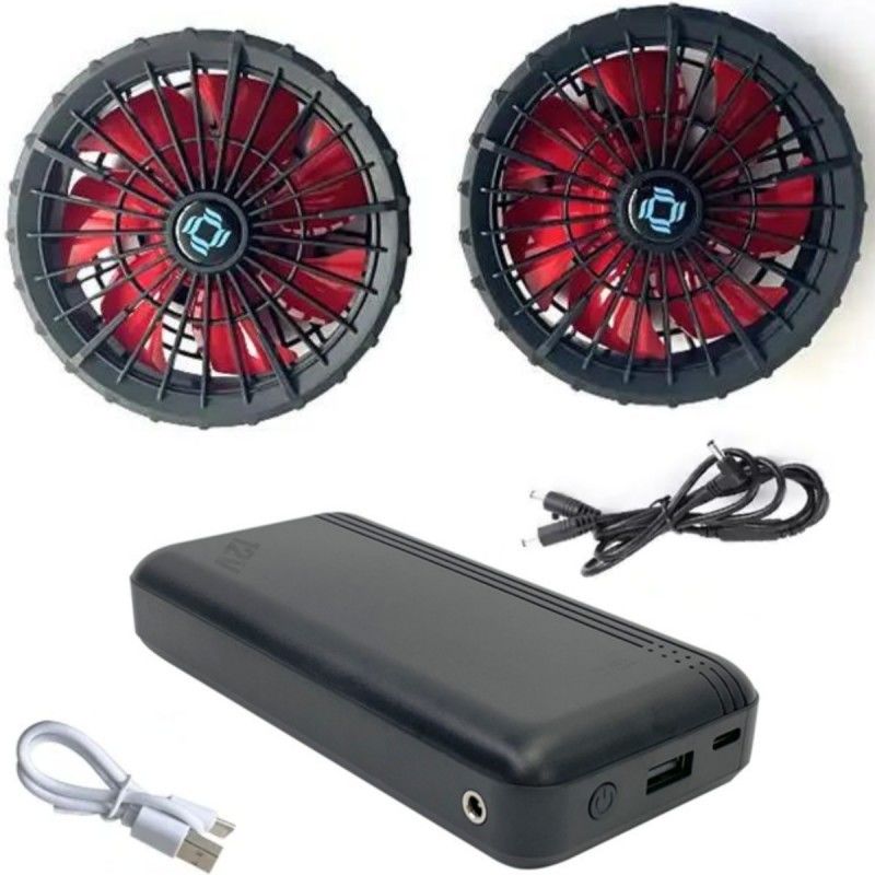 Air conditionné Jacket ventilateur de refroidissement batterie 12v 20000mAh Haute vitesse 10H Temps de travail