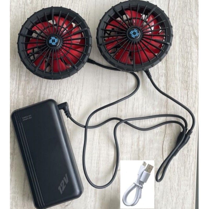 Air conditionné Jacket ventilateur de refroidissement batterie 12v 20000mAh Haute vitesse 10H Temps de travail
