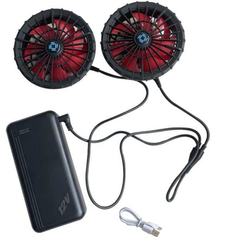 Ventilateur de refroidissement à pile 12v à pleine vitesse 12 heures de travail pour refroidir le gilet