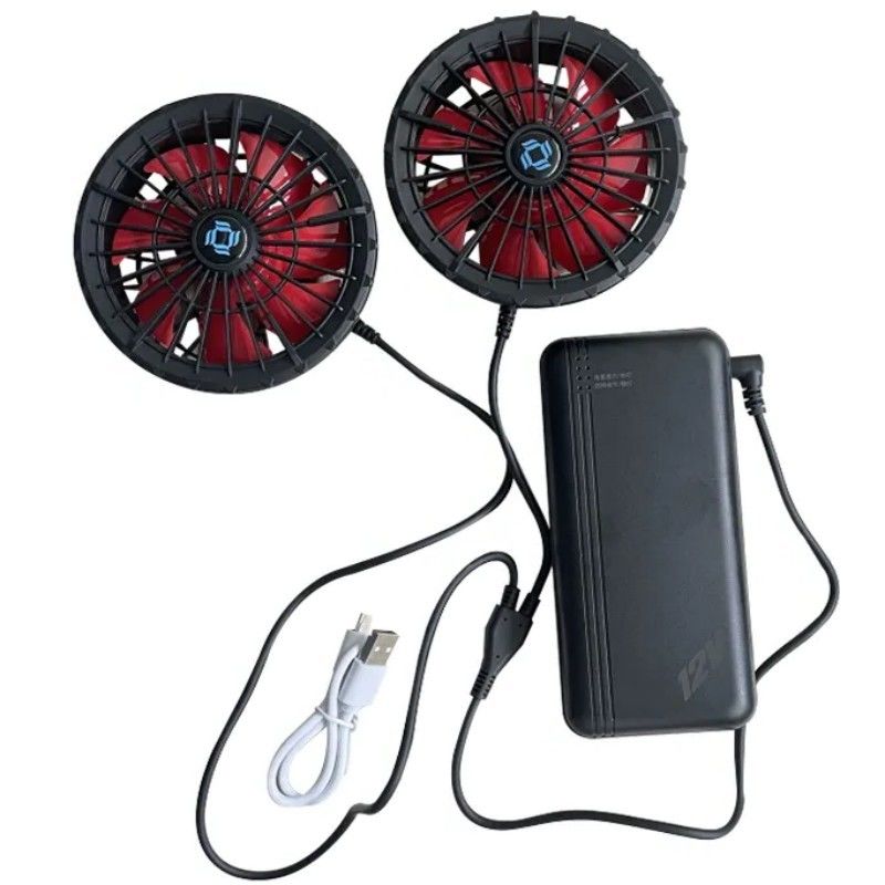 Ventilateur de refroidissement à pile 12v à pleine vitesse 12 heures de travail pour refroidir le gilet