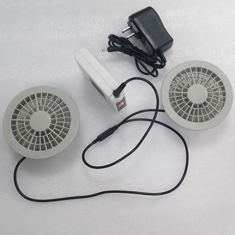 PSE Ventilateur batterie 7.4V 5200mAh Ventilateur de refroidissement de veste 4 niveaux de vitesse du vent