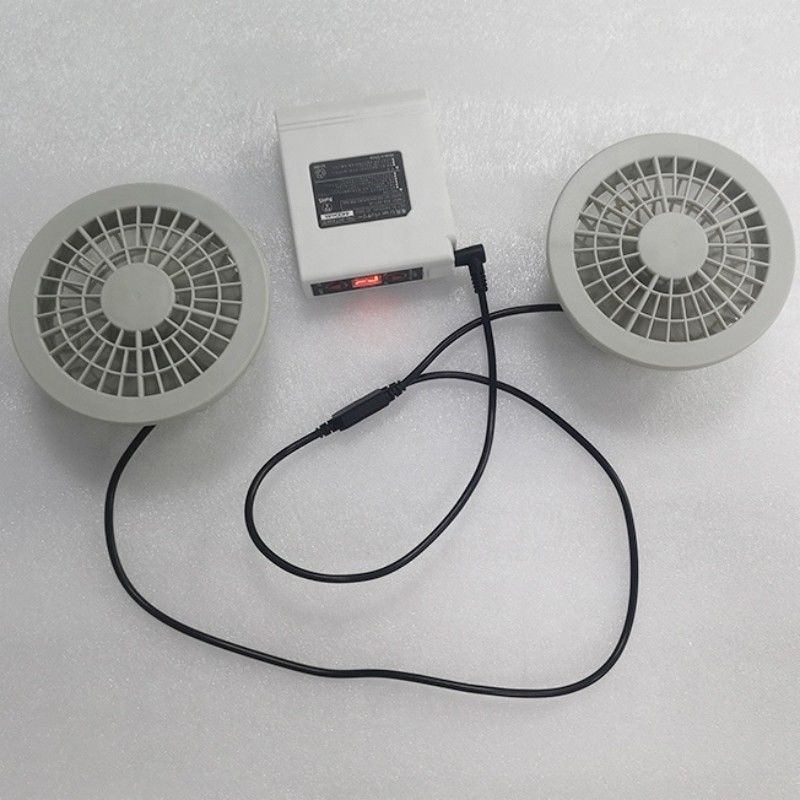 PSE Ventilateur batterie 7.4V 5200mAh Ventilateur de refroidissement de veste 4 niveaux de vitesse du vent