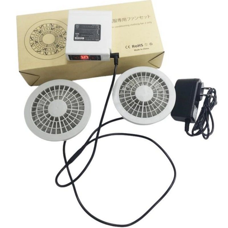 PSE Ventilateur batterie 7.4V 5200mAh Ventilateur de refroidissement de veste 4 niveaux de vitesse du vent
