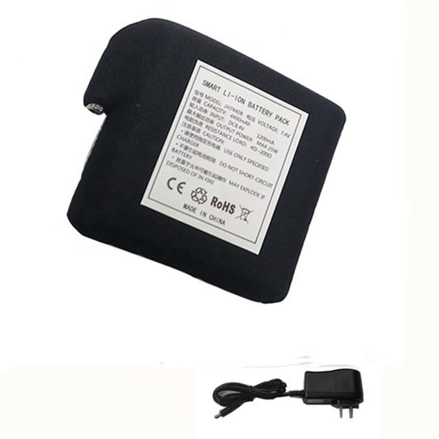 Batterie enveloppée en tissu noir 7.4V 4400mAh 5200mAh 6400mAh 7000mAh Batterie pour gilet chauffant