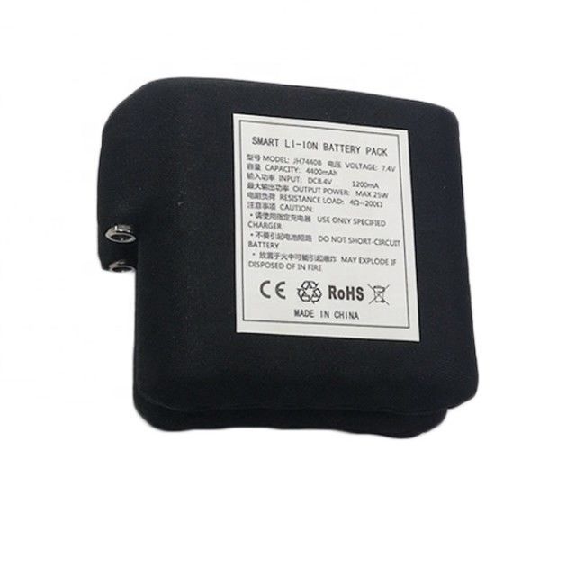 Batterie enveloppée en tissu noir 7.4V 4400mAh 5200mAh 6400mAh 7000mAh Batterie pour gilet chauffant