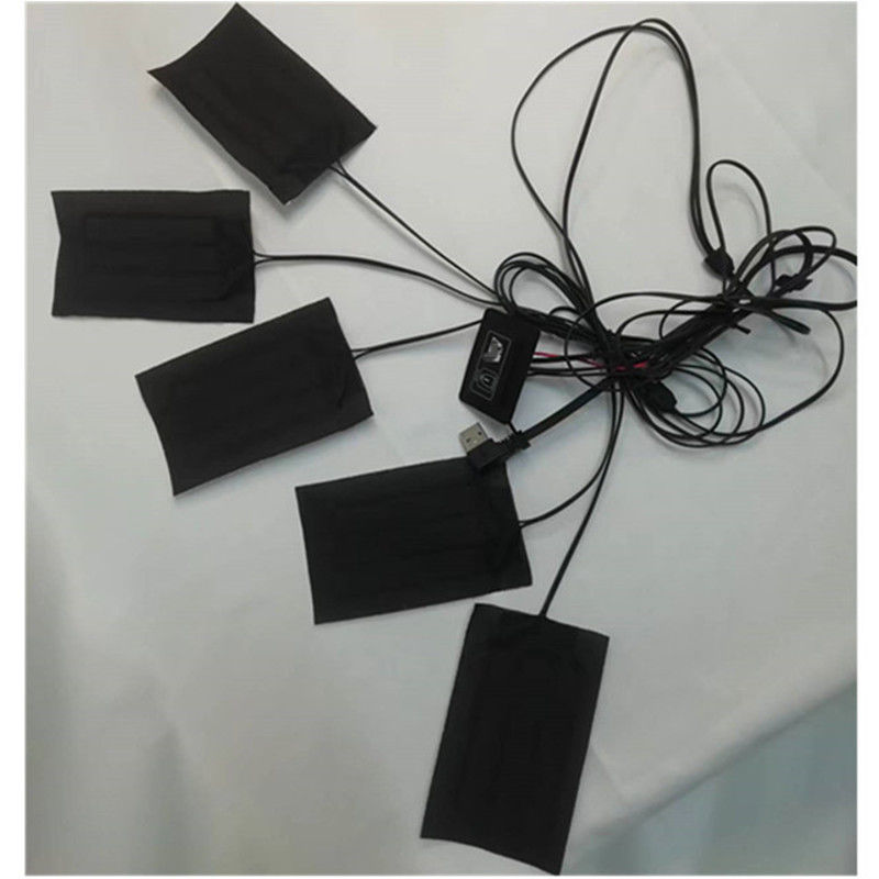 Couvertures Vêtements Panneaux de chauffage 5 pièces Chaque 7x11cm 5 en un 5V USB Panneau de chauffage pour gilet