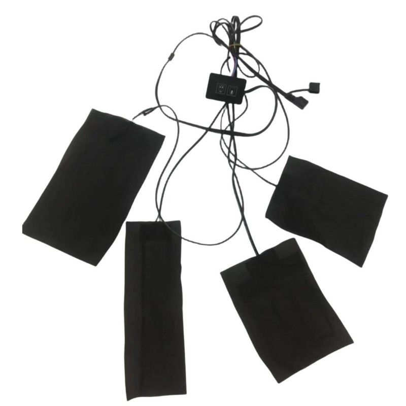 4 en un vêtements coussins de chauffage deux boutons de commutateur zone de chauffage séparée pour manteau d'hiver