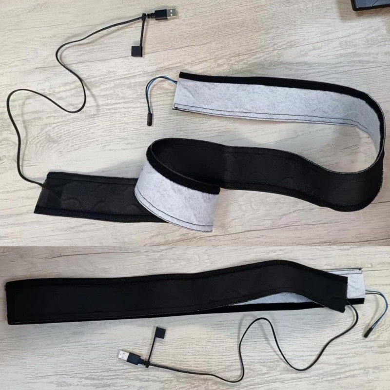Pad de chauffage personnalisé en tissu en spunlace noir avec longueur de câble de 50 cm et contrôle automatique de l'alimentation