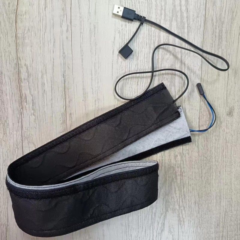 Pad de chauffage personnalisé en tissu en spunlace noir avec longueur de câble de 50 cm et contrôle automatique de l'alimentation