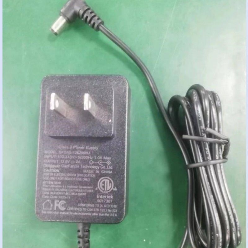 Chargeur de batterie 12V 2A US Plug DC Tête de flexion 90° 2,1 mm Jack à baril deux ampères