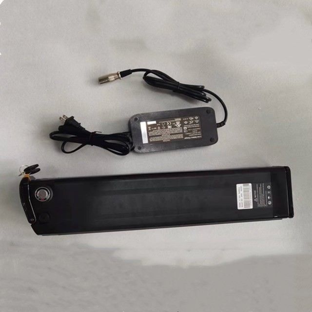 Batterie au lithium de poisson argenté 48V 25Ah Longueur 630mm avec chargeur Pour vélo électrique