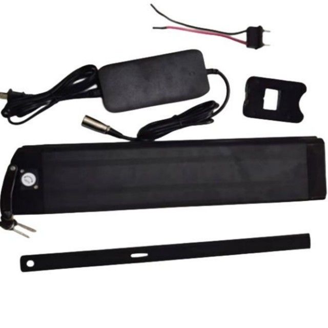 Batterie au lithium de poisson argenté 48V 25Ah Longueur 630mm avec chargeur Pour vélo électrique