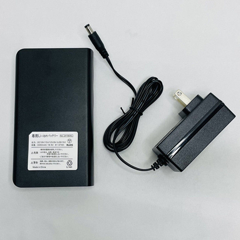 Batterie Powerbanks DC 4 niveau Voltage de sortie 18V 15V 12V 9V Pour le ventilateur de manteau d'été