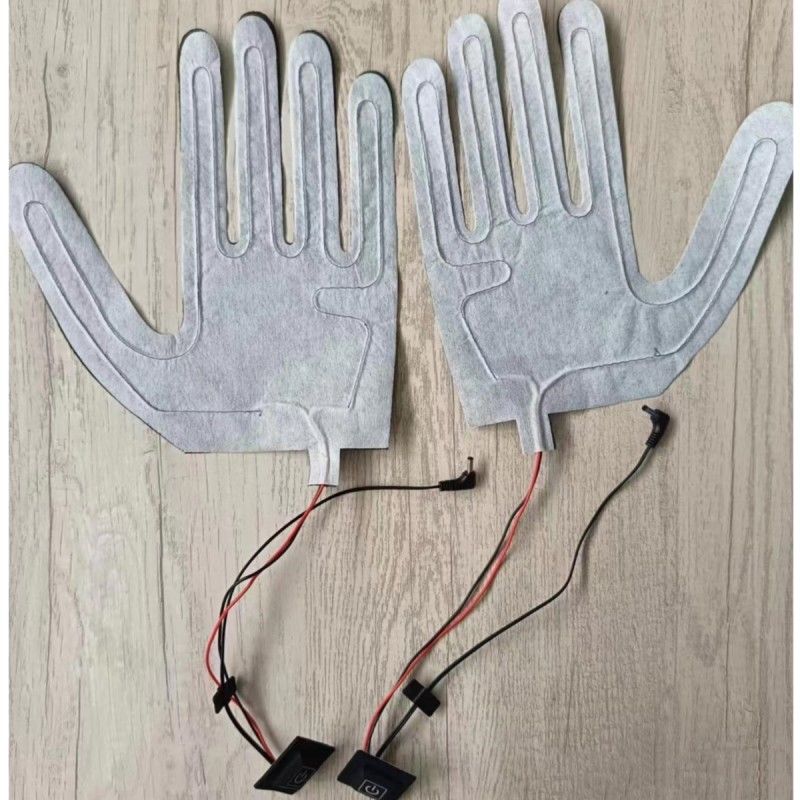 Pad de chauffage personnalisé de 7,4 V pour gants avec prise CC 3,5x1,35 mm