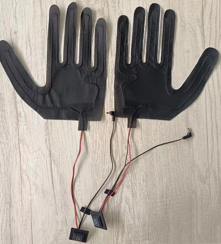 Pad de chauffage personnalisé de 7,4 V pour gants avec prise CC 3,5x1,35 mm