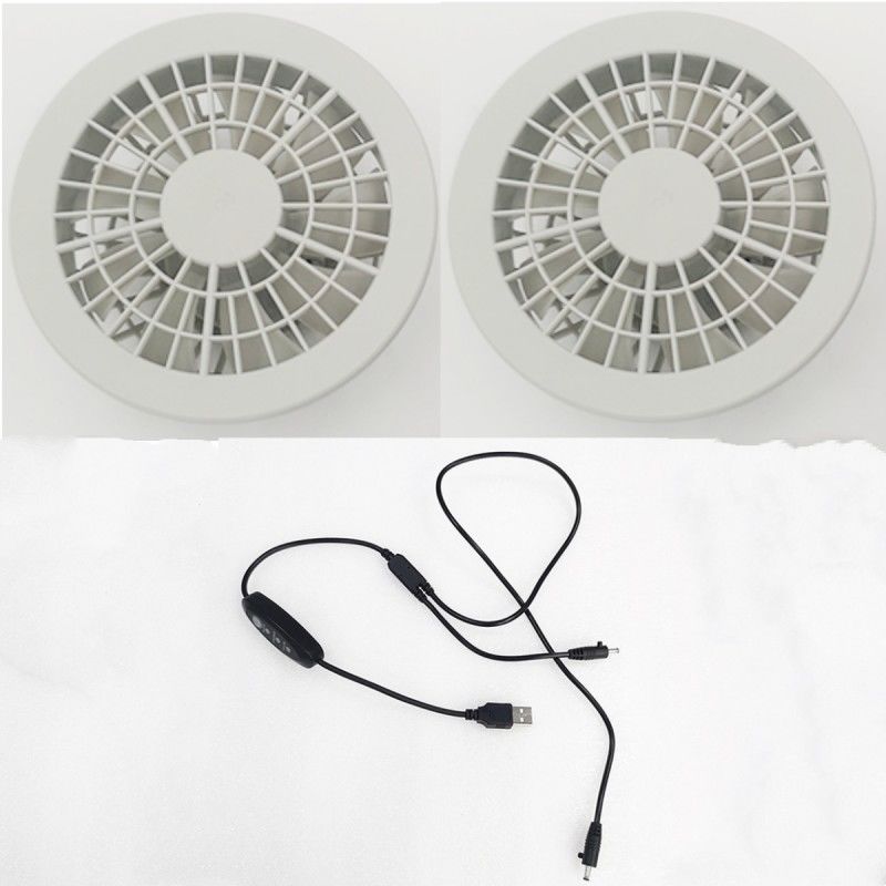 Ventilateur de refroidissement à trois niveaux Ventilateur à deux pièces Pour les combinaisons d'homme de travail d'été