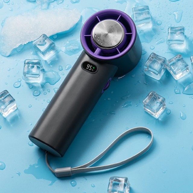 Ventilateur de refroidissement par glace à régulation de vitesse sans pas 13000 tours par minute Ventilateur portable à main sans lame 3600mAh