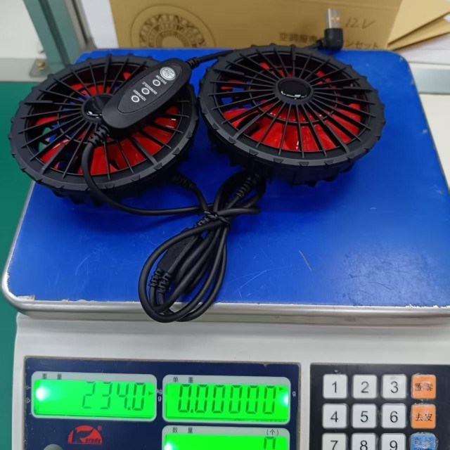 Ventilateur de refroidissement pour veste 12V Ventilateur USB Contrôle de la vitesse du vent 12V Élevé 9V Moyen 5V Bas