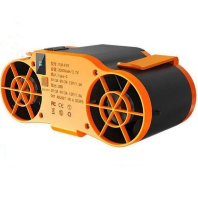 20000mAh Batterie Ventilateur portable de taille 6 Niveaux de vitesse réglables et fonction de la banque d'alimentation