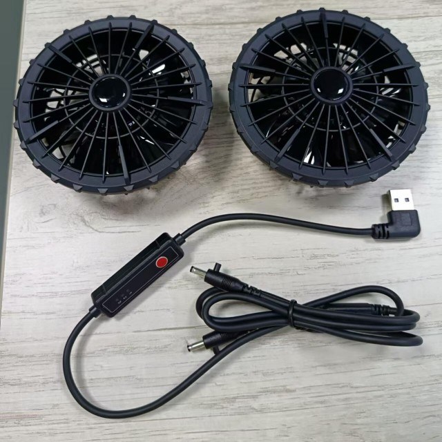 Ventilateur de vêtements d'extérieur de refroidissement d'été à 3 niveaux de vitesse pour ventilateur de refroidissement de veste Super Thin 34mm