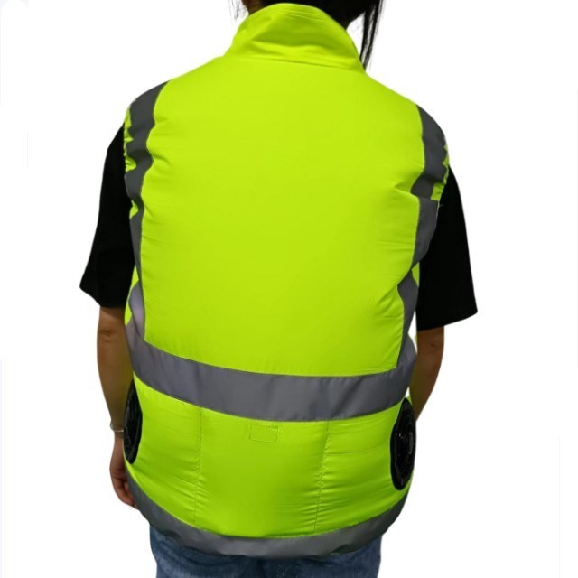 Veste de refroidissement avec ventilateur intégré, vêtements réfléchissants multi-poches et ventilateurs pour les travailleurs de la construction propres