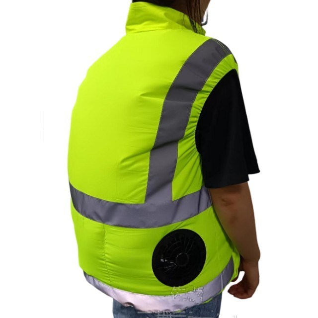 Veste de refroidissement avec ventilateur intégré, vêtements réfléchissants multi-poches et ventilateurs pour les travailleurs de la construction propres