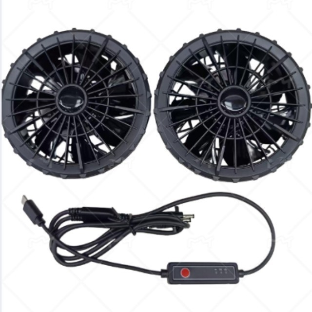 Ventilateur de refroidissement d'air 5V 2 pièces à l'intérieur du t-shirt pour les travailleurs à l'extérieur avec prise de type C