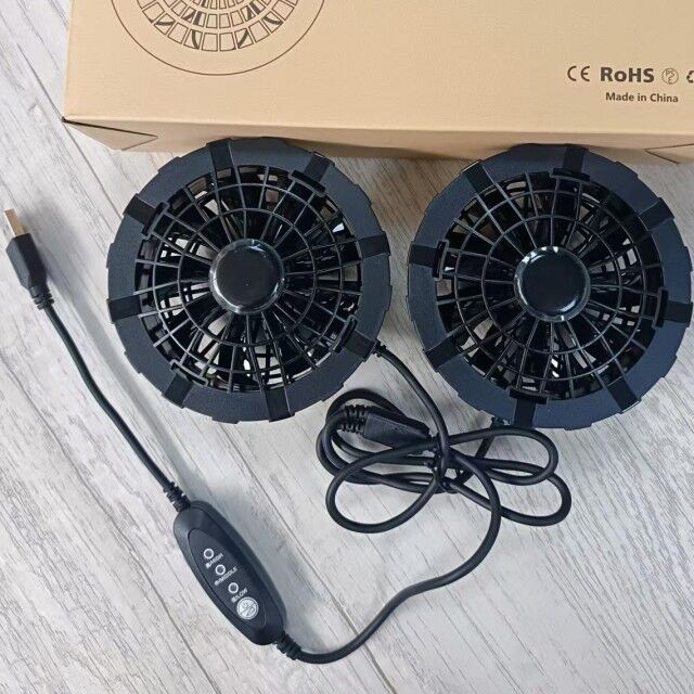 Ventilateur à moteur à brosse japonaise Veste de climatisation Petit deux ventilateurs en un léger