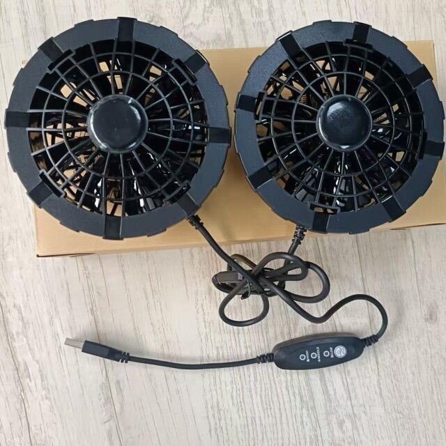 Ventilateur à moteur à brosse japonaise Veste de climatisation Petit deux ventilateurs en un léger
