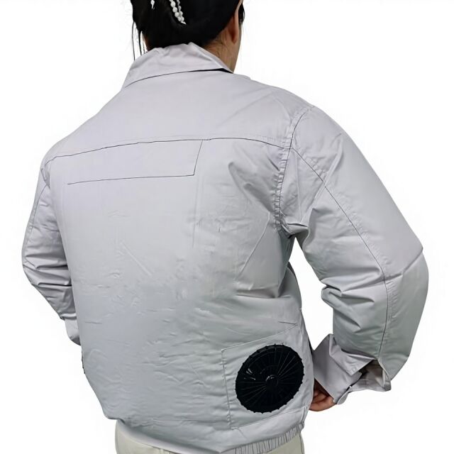 Veste de ventilateur pour vêtements de travail d'été, 100 % coton, veste à manches longues, ventilateur avec batterie externe 10000mAh pour soudeur