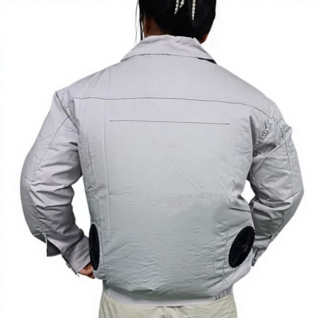 Veste de ventilateur pour vêtements de travail d'été, 100 % coton, veste à manches longues, ventilateur avec batterie externe 10000mAh pour soudeur